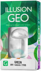 Контактные линзы ILLUSION Geo Nature, 2 шт., R 8,6, D -3,5, green