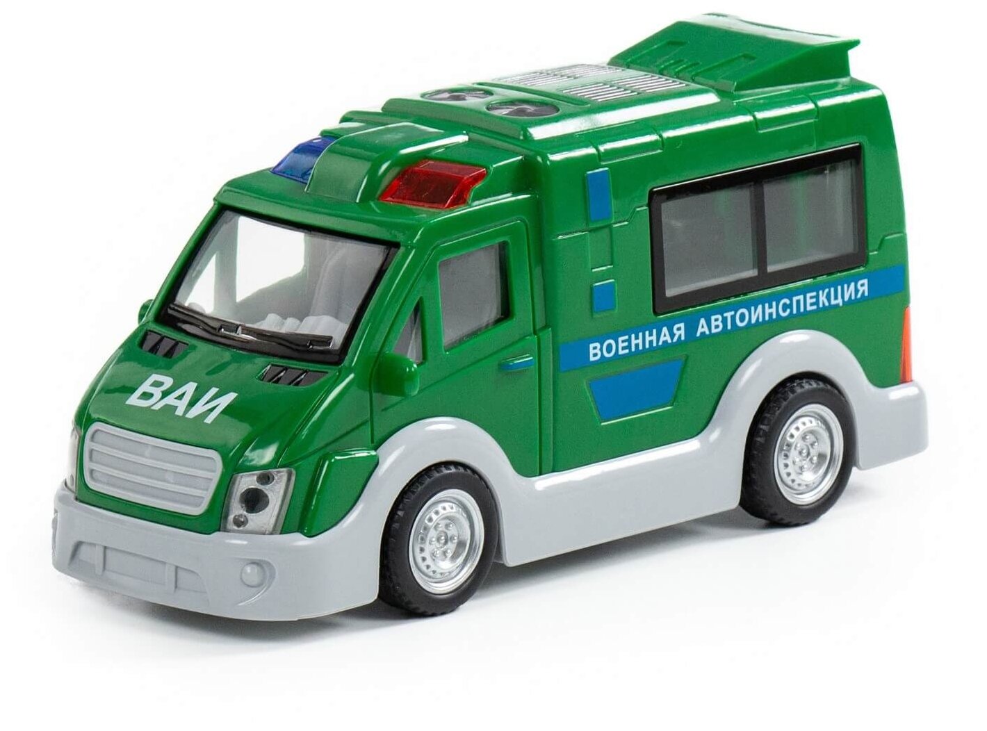 Микроавтобус Полесье ВАИ (79640), 17.5 см, зеленый