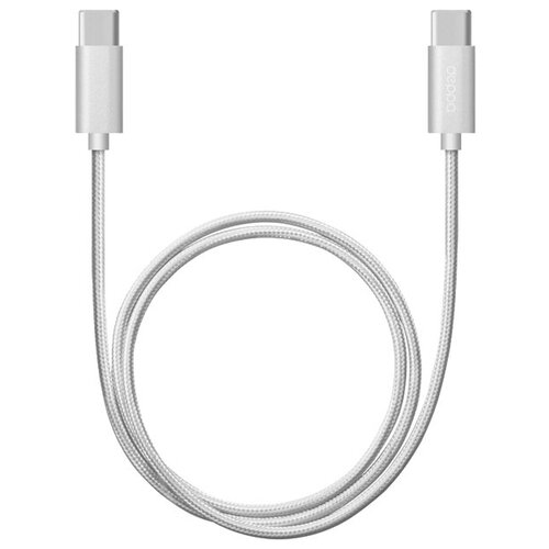 Кабель Deppa Alum USB Type-C - USB Type-C, 1.2 м, серебро кабель deppa alum usb type c usb type c 1 2 м серебро