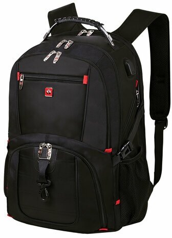 фото Рюкзак GERMANIUM UPGRADE Max, 3 отделения, отделение для ноутбука, USB-порт, UP-5, черный, 49х34х24 см, 271669