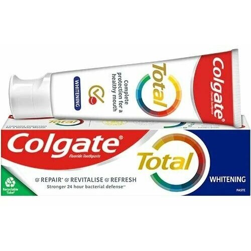 colgate total toothpaste whitening gel whitening mint 4 8 ounce pack of 2 Зубная паста Colgate Total WHITENING 75 мл (Из Финляндии)