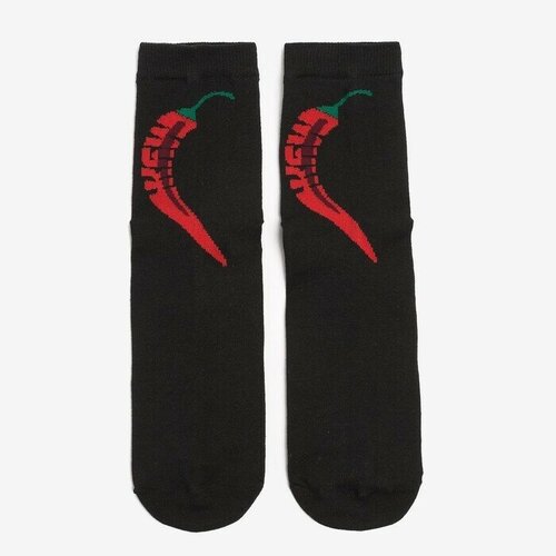 фото Мужские носки kaftan, 1 пара, классические, на 23 февраля, размер 44, черный