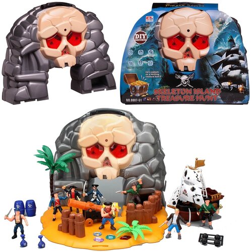 Набор пиратский Остров черепа, в коробке - Junfa Toys [WK-25992]