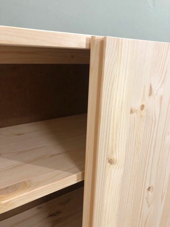 Шкаф IKEA Ivar, двухдверный, дерево, бежевый, 83х80х30 см — фото 1