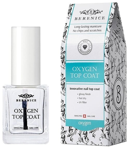 BERENICE Oxygen Top Coat верхнее покрытие, прозрачный, 15 мл