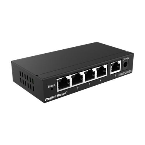 Коммутатор Ruijie Reyee 5-Port Gigabit Smart Switch, 5 Gigabit RJ45 Ports, Desktop Steel Case коммутатор ruijie reyee rg nbs3100 8gt2sfp p