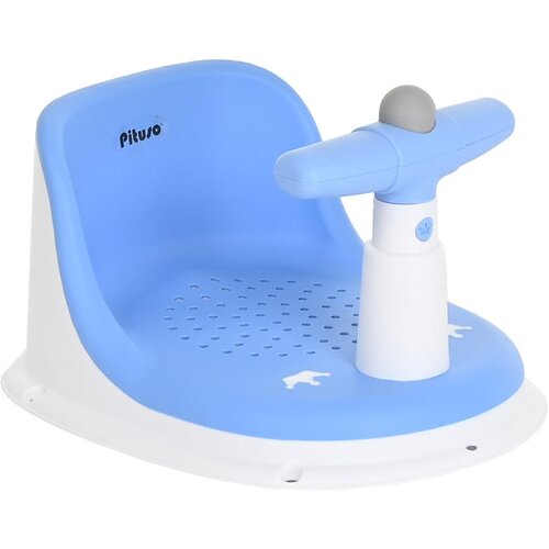 Сиденье для купания Pituso с пищалкой Blue/Голубой пластиковое сиденье для ванны для новорожденных от 6 до 18 месяцев рама сиденья для ванны может сидеть нескользящее детское кресло для ванн