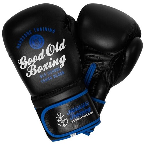 Боксерские перчатки Hardcore Training GOB Black/Blue - Hardcore Training - Черный - 16 oz