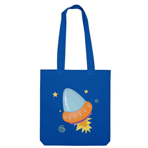 Сумка шоппер Us Basic, синий сумка космический корабль бежевый