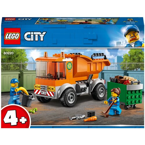 Конструктор LEGO City 60220 Мусоровоз, 90 дет. машинка конструктор nikko city service мусоровоз