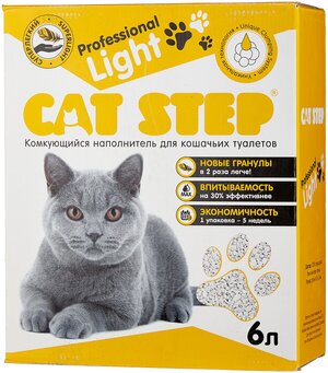 Комкующийся наполнитель Cat Step Professional Light бентонитовый