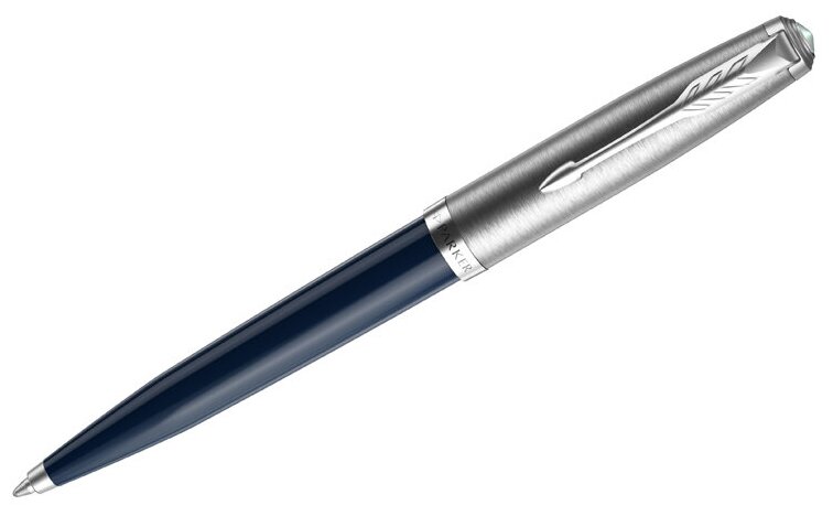 Ручка шариковая Parker "51 Midnight Blue CT", черная, 1,0мм, поворотная