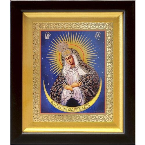 Икона Божией Матери Остробрамская Виленская, киот 14,5*16,5 см икона божией матери остробрамская виленская на дереве
