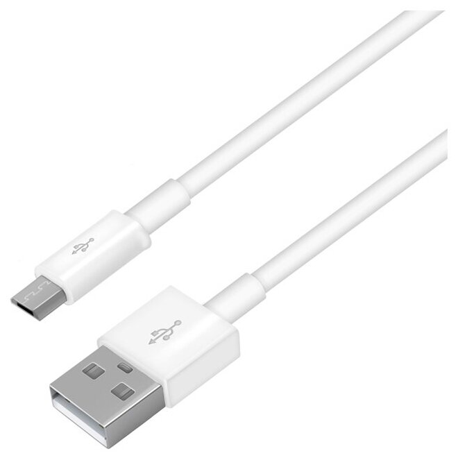 Кабель OXION OX-DCC005WH, USB2.0 - microUSB, 1 м, белый