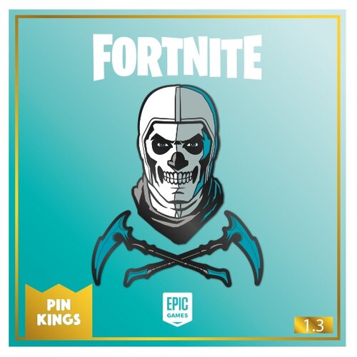 фото "rubber road ltd" значок pin kings fortnite 1.3 skull trooper - набор из 2 шт