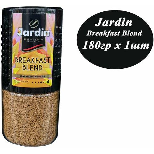 Кофе растворимый JARDIN Breakfast blend 180гр х 1шт, сублимированный, стекло