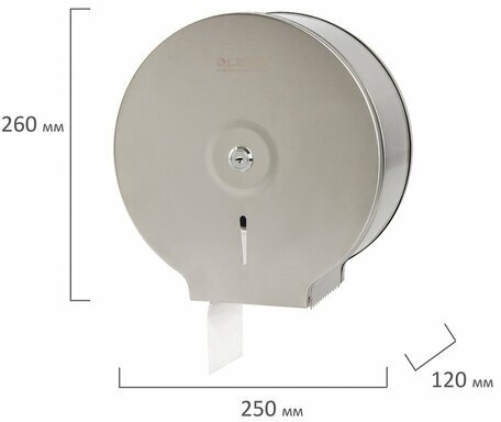 Диспенсер для туалетной бумаги LAIMA PROFESSIONAL BASIC (Система T2) малый, комплект 5 шт., нержавеющая сталь, матовый, 605048 - фотография № 8