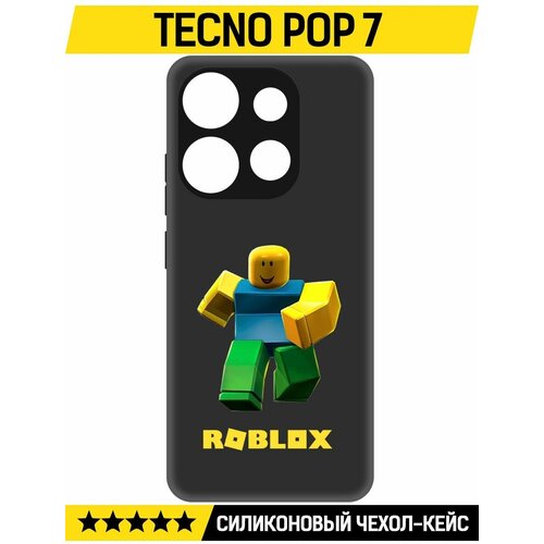 Чехол-накладка Krutoff Soft Case Roblox-Классический Нуб для TECNO POP 7 черный чехол накладка krutoff soft case roblox классический нуб для tecno camon 18 черный