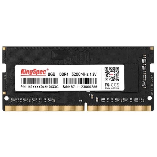 Память DDR4 8Gb 3200MHz Kingspec KS3200D4N12008G RTL PC3-12800 SO-DIMM 204-pin 1.35В память ddr4 8gb 3200mhz kingspec ks3200d4n12008g rtl pc4 25600 so dimm 260 pin 1 35в