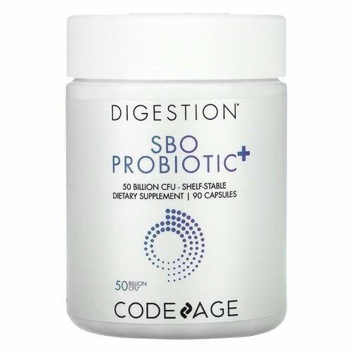 Codeage, Digestion, SBO Probiotic+, Shelf-Stable, 50 Billion CFU, 90 Capsules