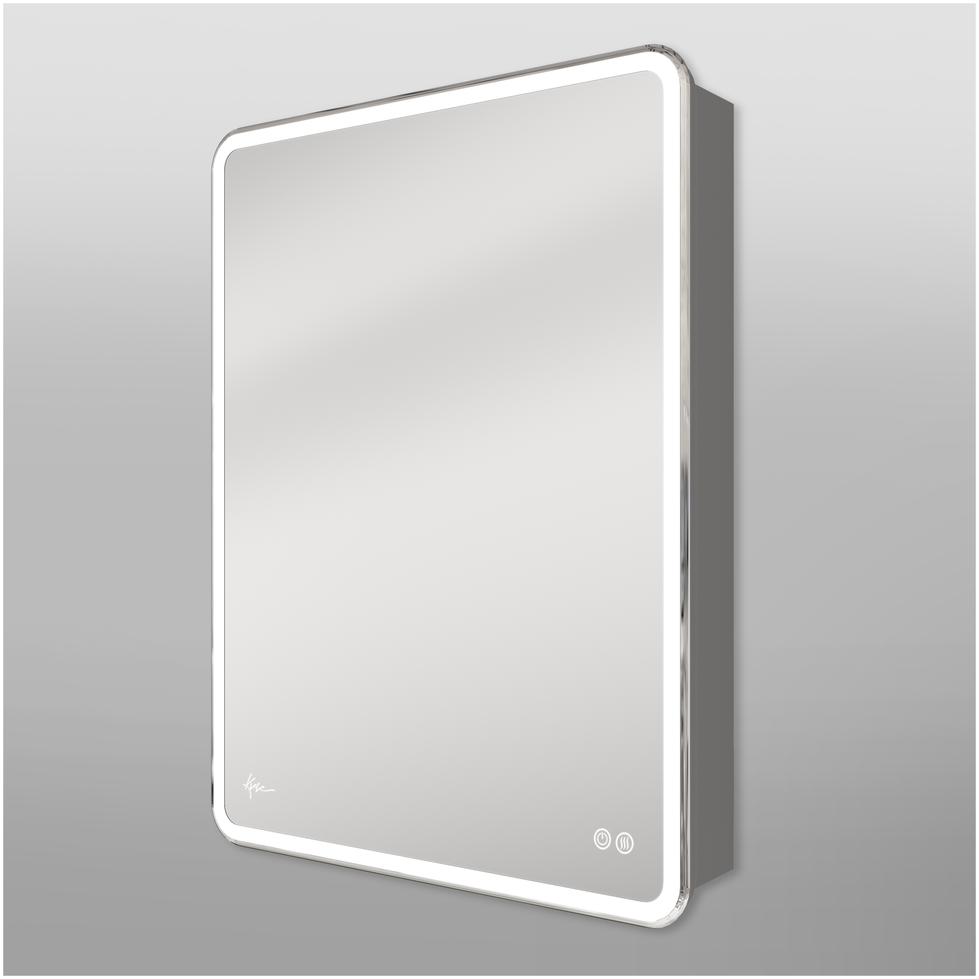 Зеркало шкаф с подсветкой и полками в ванную комнату Sky 50х80см / Навесной белый шкаф, правый / Настенное интерьерное зеркало для ванной комнаты - фотография № 3