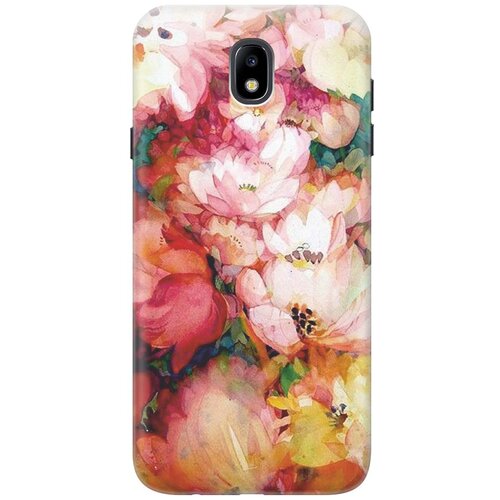 фото Gosso ультратонкий силиконовый чехол-накладка для samsung galaxy j7 (2017) с принтом "яркие цветы"