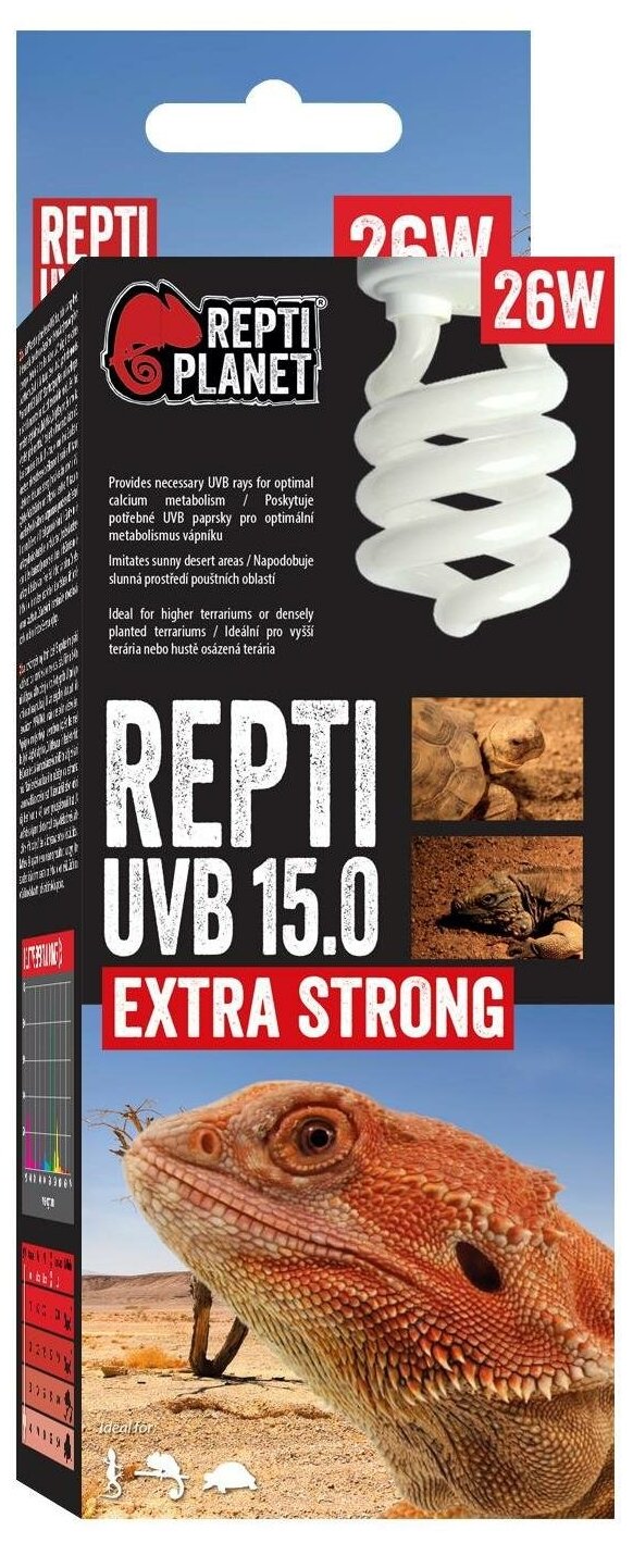 Лампа для пустынного террариума Repti planet uvb 15.0 26 вт