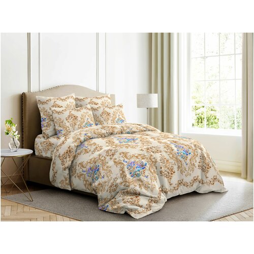 фото Постельное белье семейное ночь нежна нежная роза, бязь, 2 наволочки 50 х 70 см, коричневый