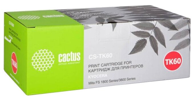 Cactus Картридж Cactus для принтеров Kyocera TK-60 Black черный FS-1800, 1800+, 3800 совместимый 37027060