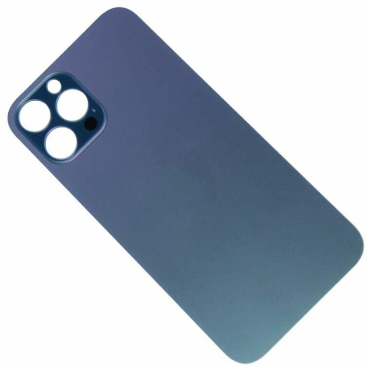 Задняя крышка для iPhone 12 Pro Max (широкий вырез под камеру) <синий>