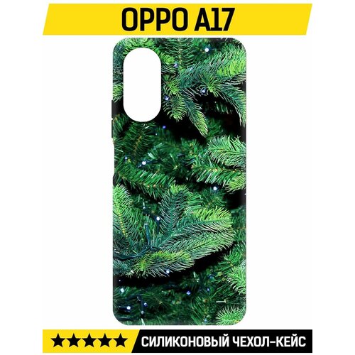 Чехол-накладка Krutoff Soft Case Еловые лапки для Oppo A17 черный чехол накладка krutoff soft case еловые лапки для vivo y16 черный