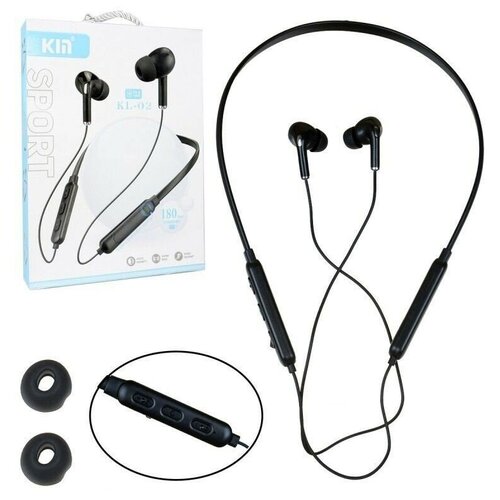 Спортивные наушники Bluetooth с микрофоном KIN KL-02, черный