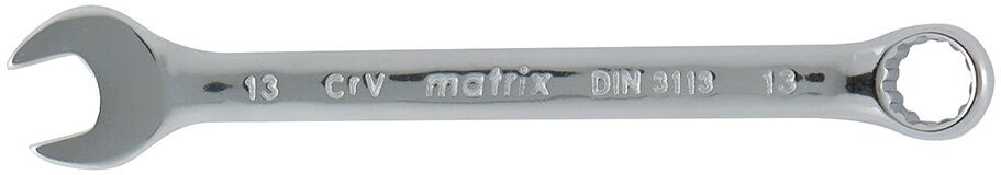 Ключ комбинированный, 13 мм, CrV, полированный хром Matrix - фотография № 4