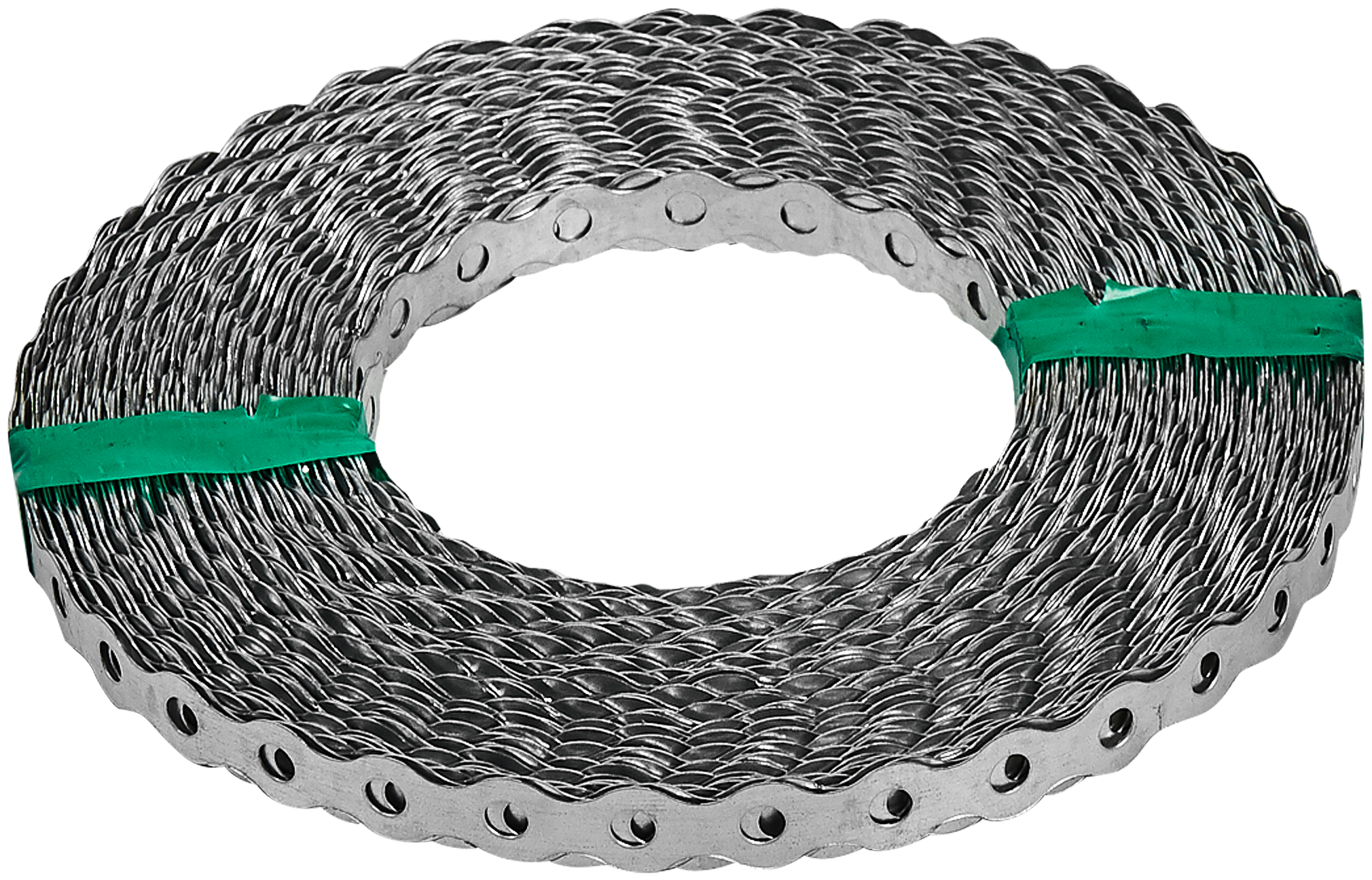 Перфорированная лента волна LV 12x0.5 25 м оцинкованная сталь цвет серебро