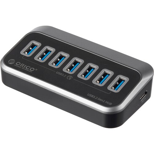 USB-концентратор ORICO M3U3-7A-10 разъемов 7 100 см черный 405100₽