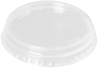 Комус Крышки для стаканов одноразовые пластиковые, 9.5 см, 50 шт., прозрачный