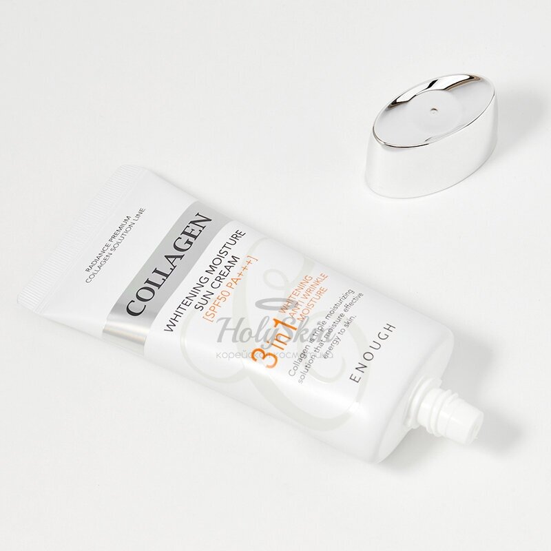 Крем солнцезащитный для лица Enough с морским коллагеном SPF50 PA+++, 50 мл - фото №9