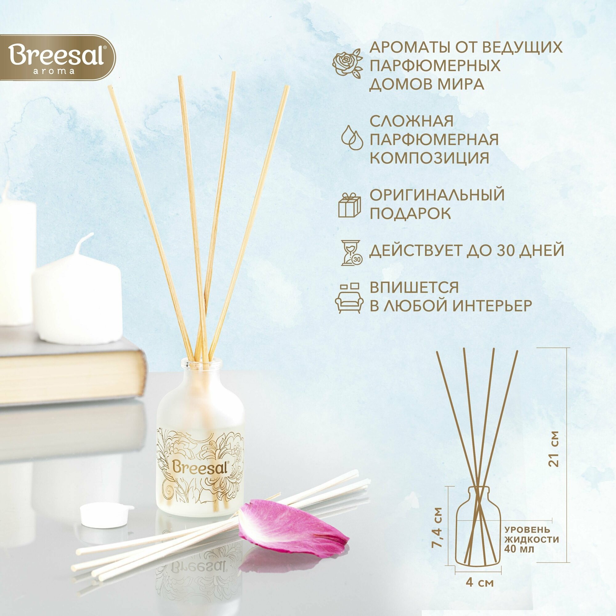 Подарочный набор Breesal Диффузор сфера Aroma Sphere Свежесть чувств + Саше для белья Пробуждение чувств 20г Aroma & Cleaning Products - фото №4