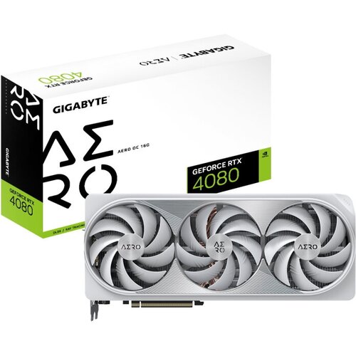 Видеокарта Gigabyte Aero nVidia RTX 4080 16384 22400 256 RTL GV-N4080AERO OC-16GD 15279800₽