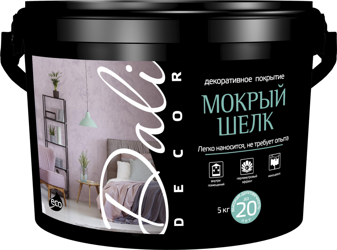 Штукатурка Dali-Decor декоративная мокрый шелк 5 кг