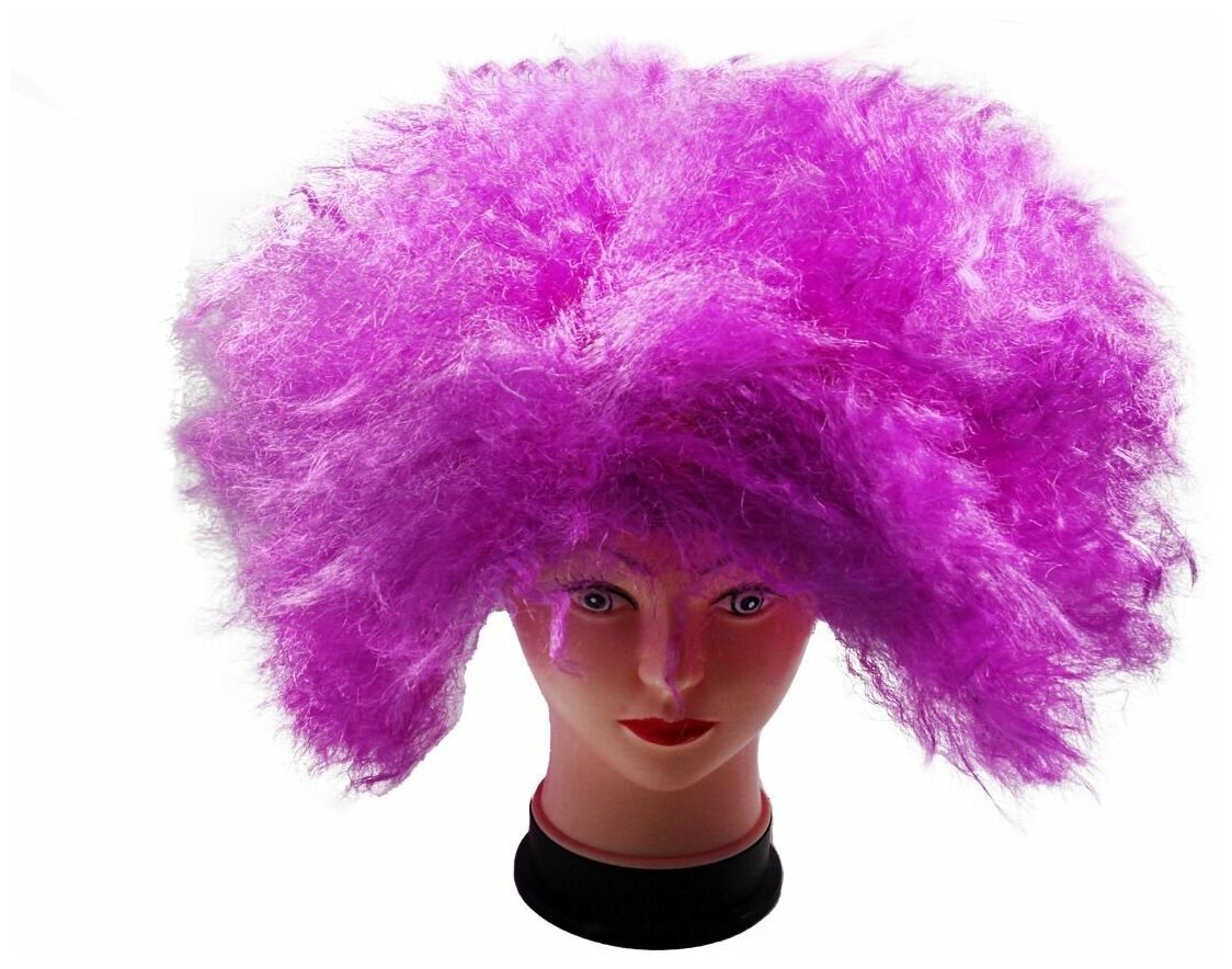 Карнавальный парик клоуна лохматый фиолетовый
