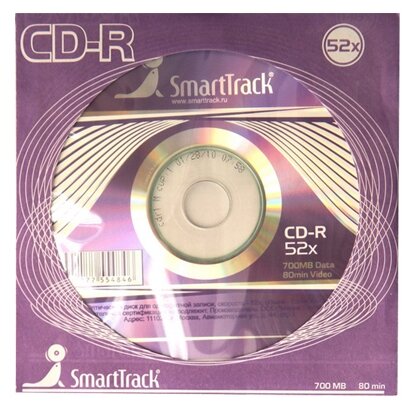 Диск CD-RSmartTrack700Mb 52x, 1 шт.