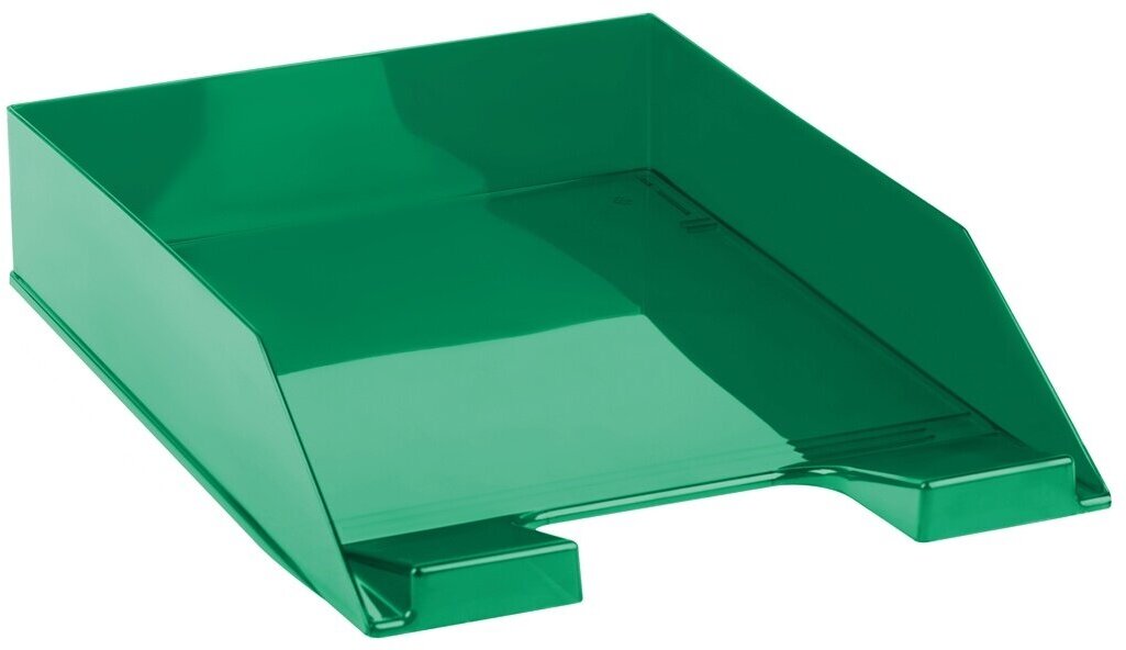 Лоток для бумаг СТАММ "Фаворит", горизонтальный, тонированный зеленый (ЛТГ-30564)