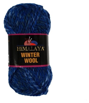 Пряжа Himalaya Winter wool, Цвет18 Василек(5 мотков), акрил-80%, шерсть-20%