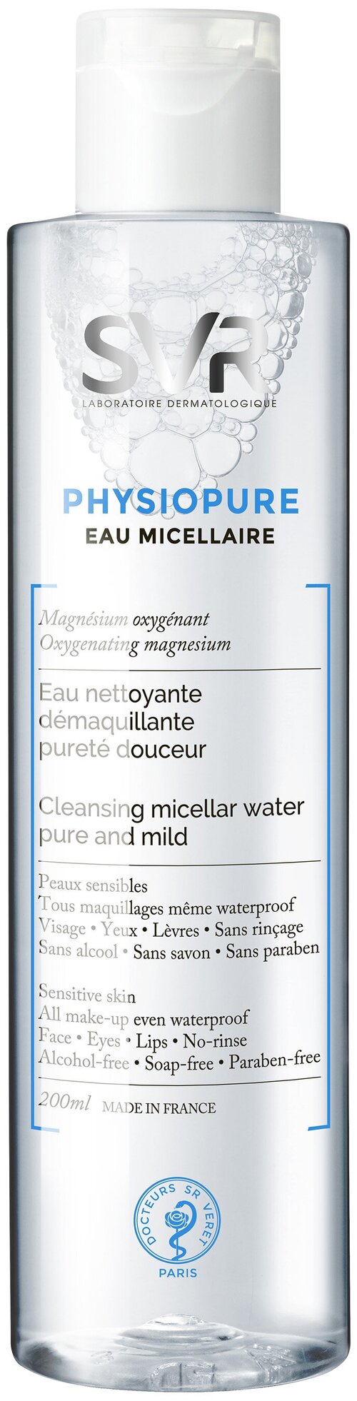 SVR мицеллярная вода  Physiopure Eau Micellaire, 200 мл