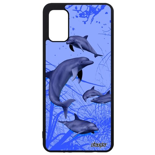 фото Чехол на телефон samsung galaxy a41, "дельфины" киты океан utaupia