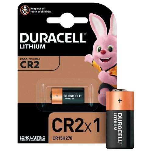 батарейка литиевая duracell ultra 3v cr2 rcr2 Duracell CR2 Lithium | 3 вольта Литиевая батарейка - 1шт.