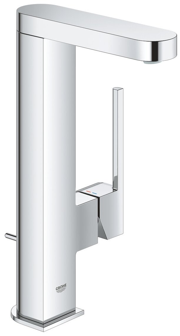 Смеситель однорычажный для раковины GROHE Plus со сливным гарнитуром, выдвижной излив, L-Size (23843003)