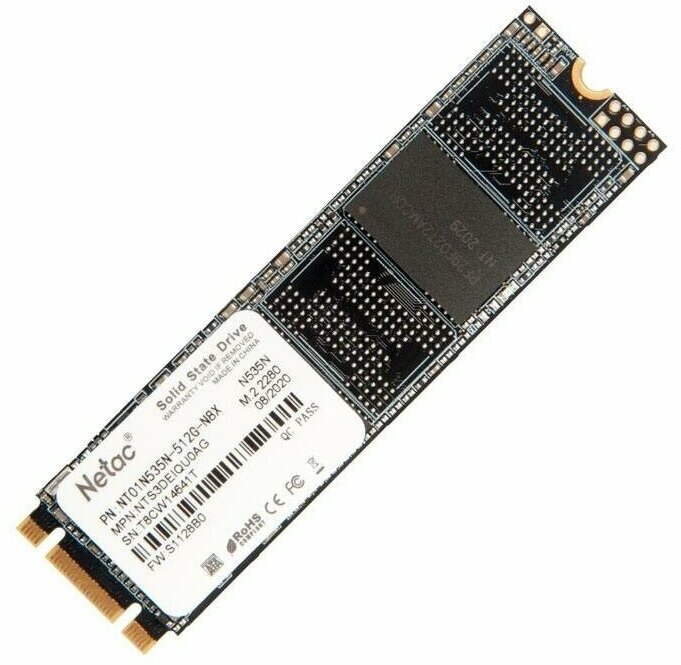 Netac NT01N535N-512G-N8X Накопитель SSD N535N, 512GB, M.2 2280, SATA-III, R/W 540/490 — купить в интернет-магазине VISTLAN на Яндекс Маркете