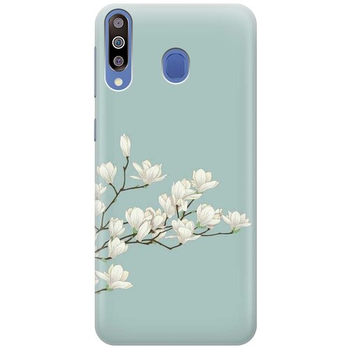 фото Re:paчехол - накладка artcolor для samsung galaxy m30 с принтом "сакура на голубом"
